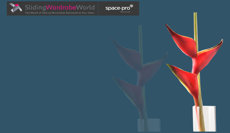 Dark Blue Glass - Sliding Wardrobe World™ SpacePro™ Dark Blue Glass - Sliding Wardrobe World™ SpacePro™