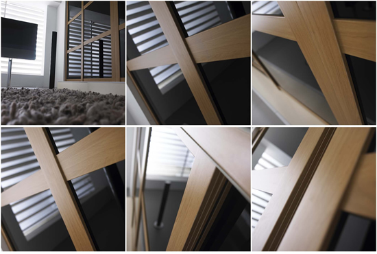 Shaker Detail Shots Oak Frame Black Glass Panels