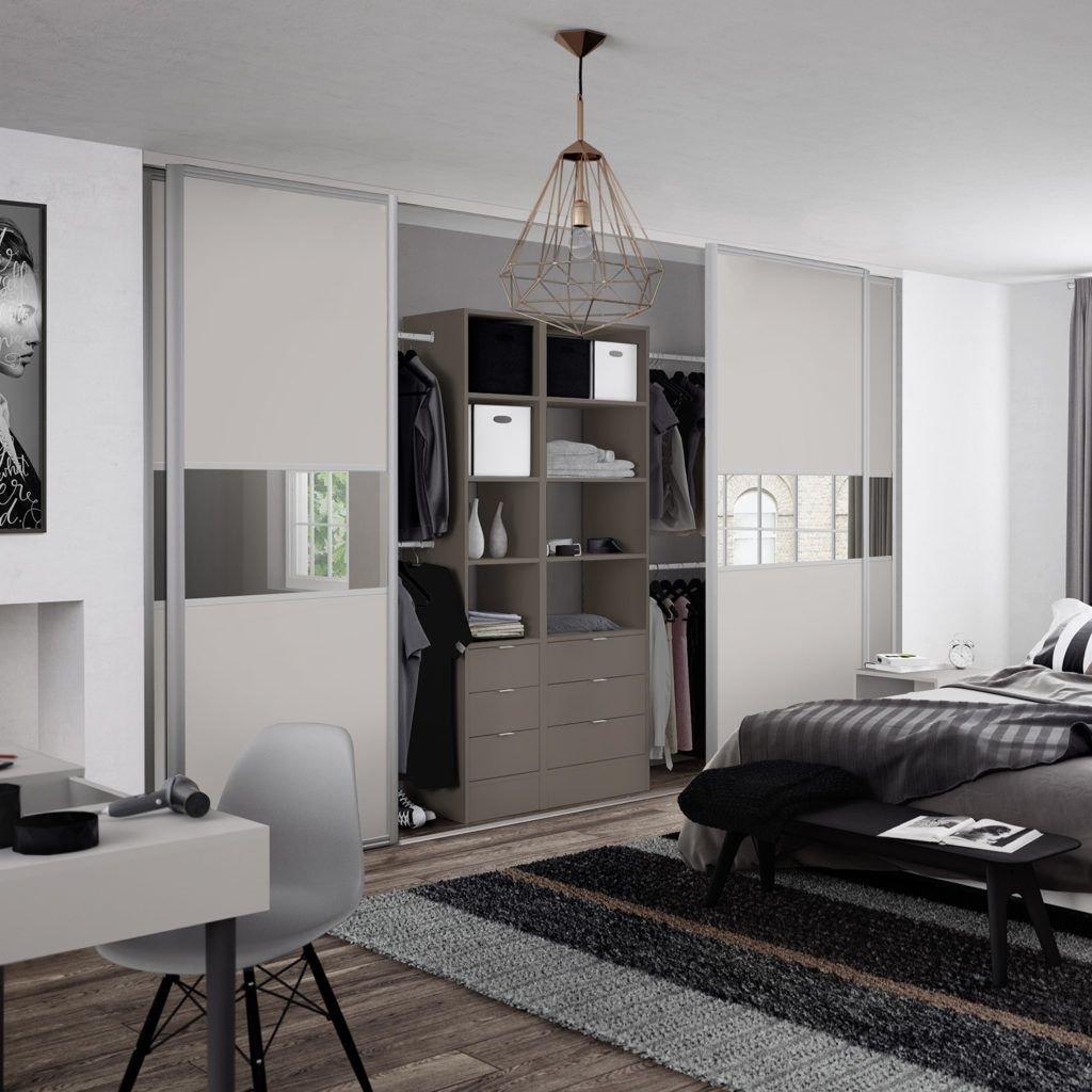 Maxima Sliding Wardrobe Doors - Cashmere Grey Mirror Cashmere Maxima Sliding Wardrobe Doors - Cashmere Grey Mirror Cashmere