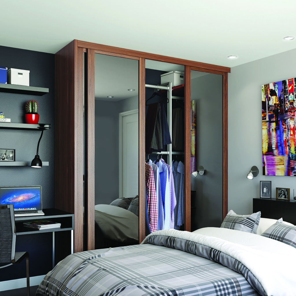 Shaker Walnut Mirror door