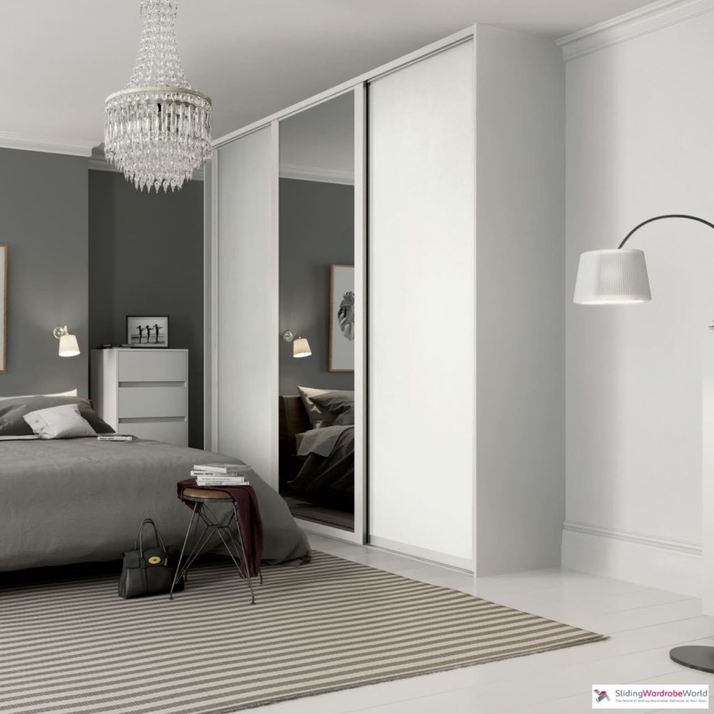 Shaker White frame and panel and mirror