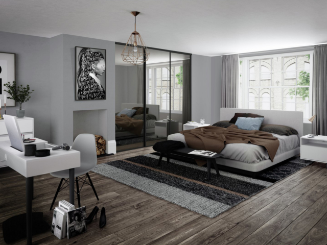 3 Mirror Glass and Black Framed Sliding Wardrobe Doors (Classic, Contour, S700) 3 Mirror Glass and Black Framed Sliding Wardrobe Doors (Classic, Contour, S700)