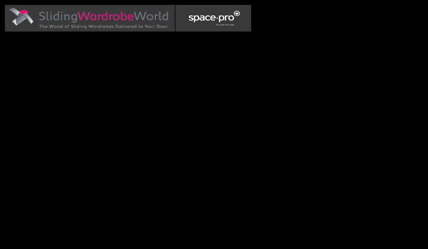 Black MFC - Sliding Wardrobe World™ SpacePro™