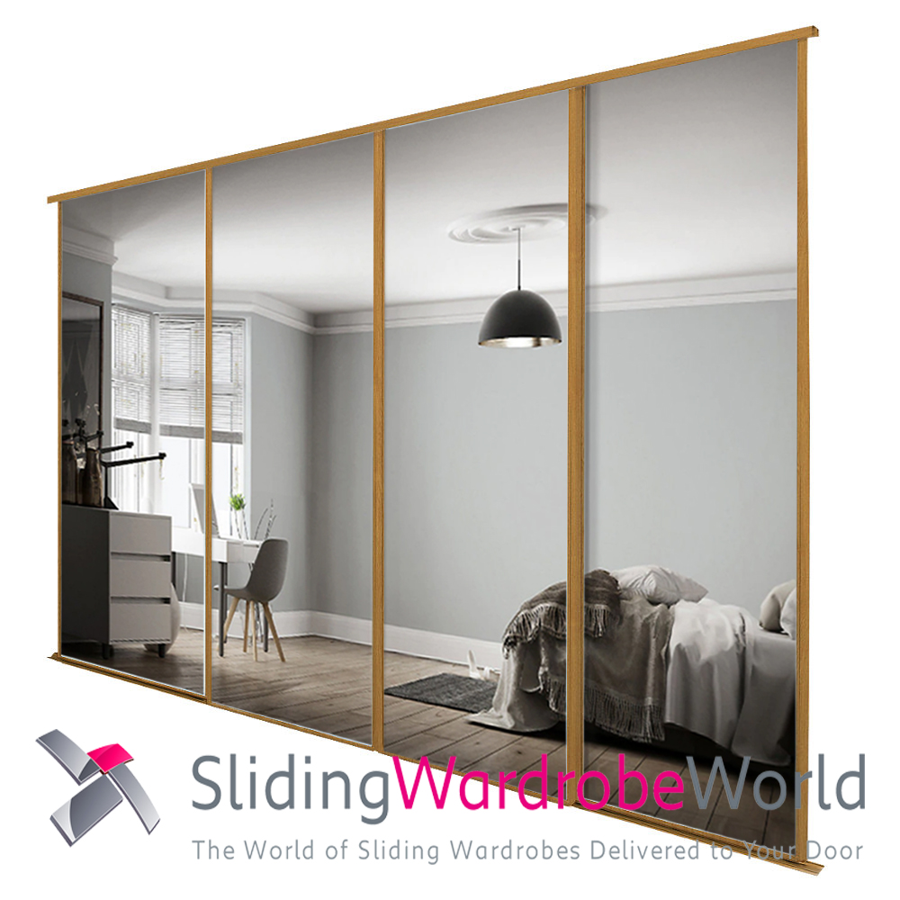 18949601.jpg 4 Oak Mirror Sliding Wardrobe Doors