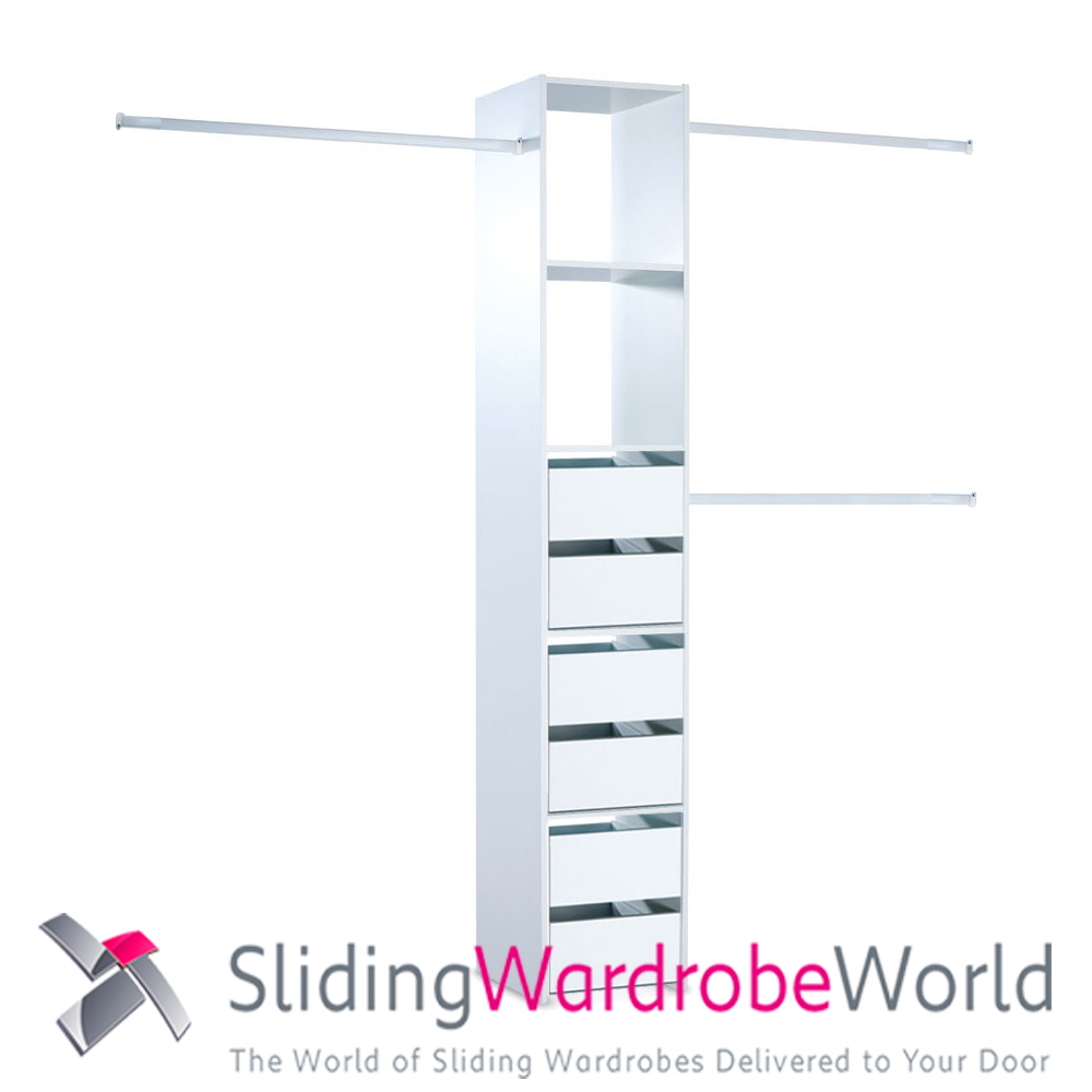 SpacePro White Interior Hanging Tower with 6 Drawers SpacePro White Interior Hanging Tower with 6 Drawers