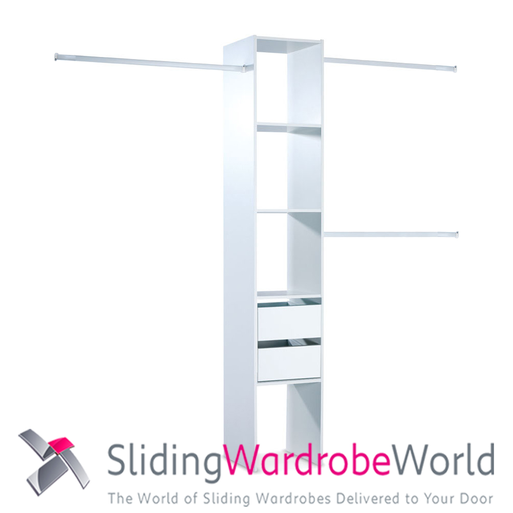 SpacePro White Interior Hanging Tower, & 2 Drawers SpacePro White Interior Tower,Hanging & 2 Drawers