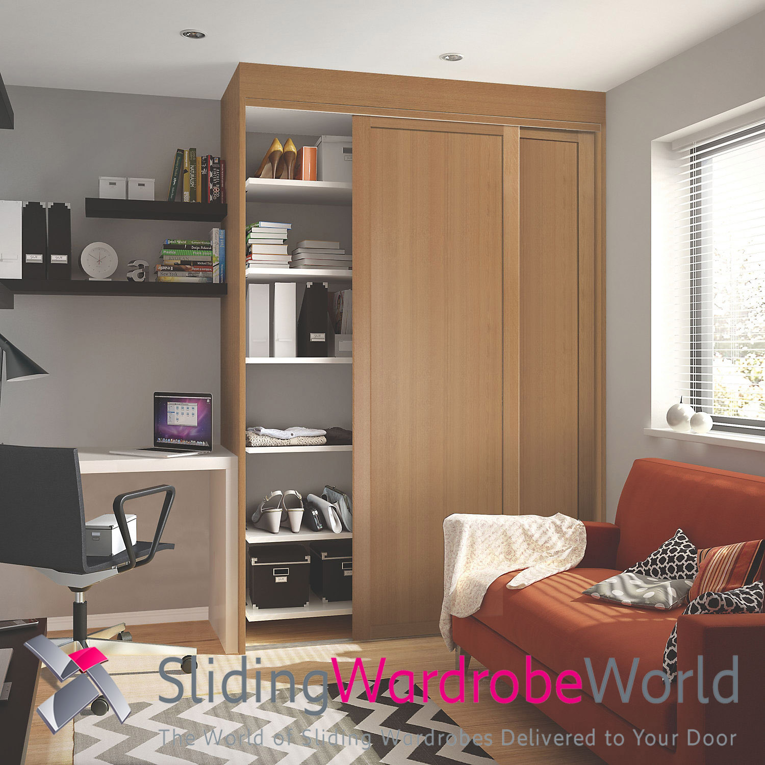 45545001.jpg 2 Shaker Oak Panel Doors