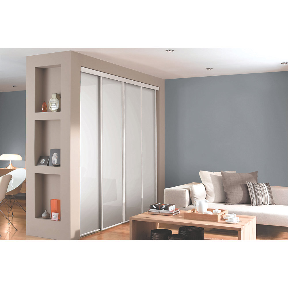 53747001.jpg 4 x Arctic White Glass sliding wardrobe doors