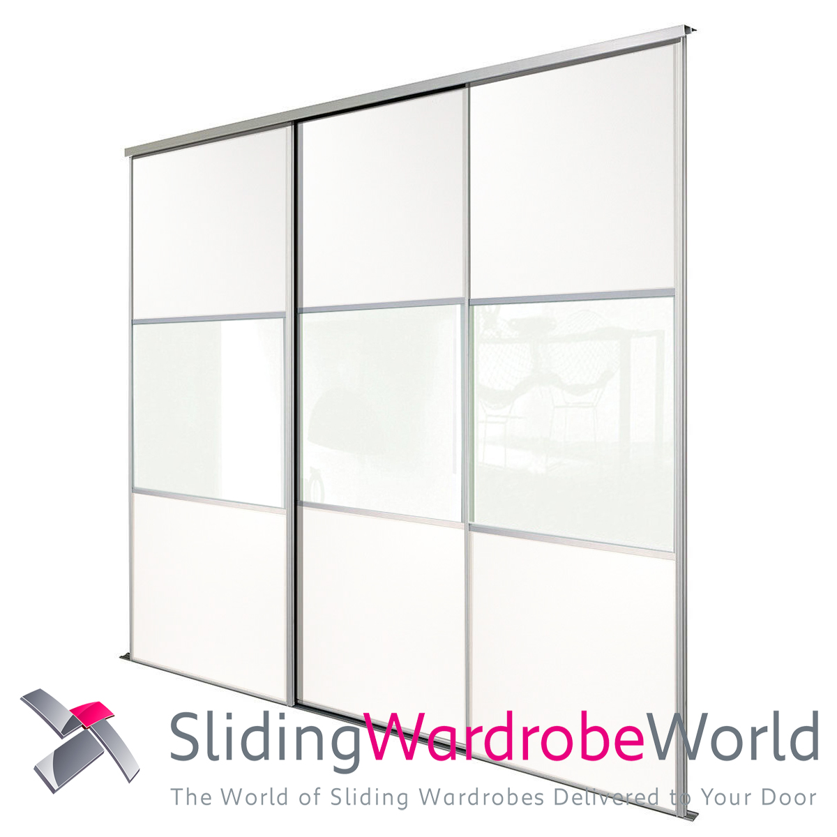 59146601.jpg 3 White Wideline Sliding Wardrobe Doors