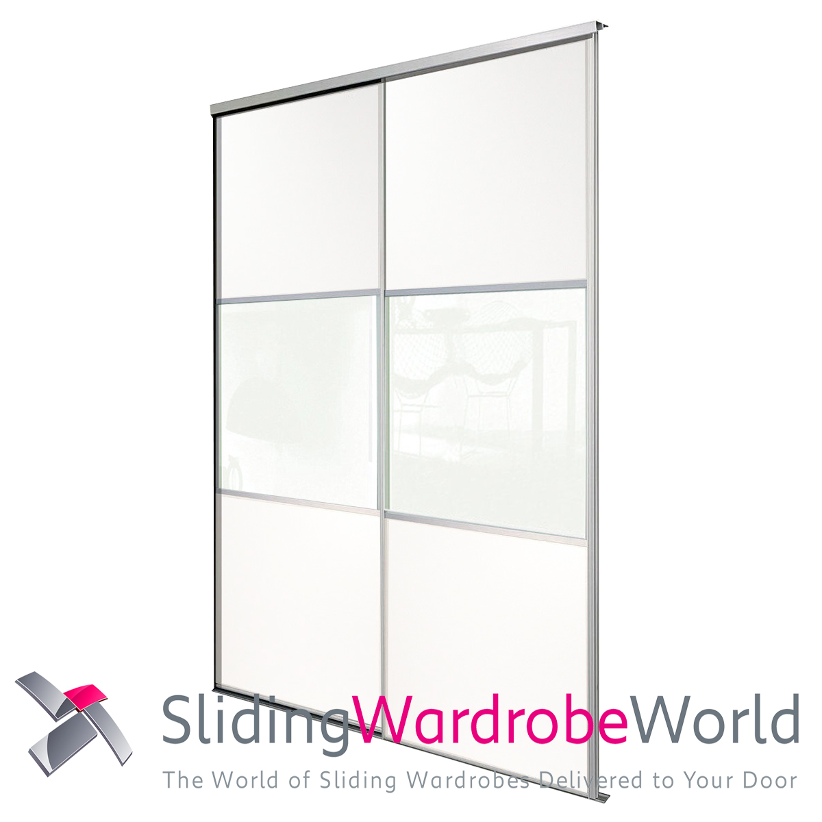 62441501.jpg 2 White Wideline Sliding Wardrobe Doors