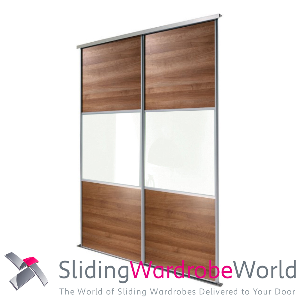 68700201.jpg 2 x Walnut Wideline Sliding Wardrobe Doors