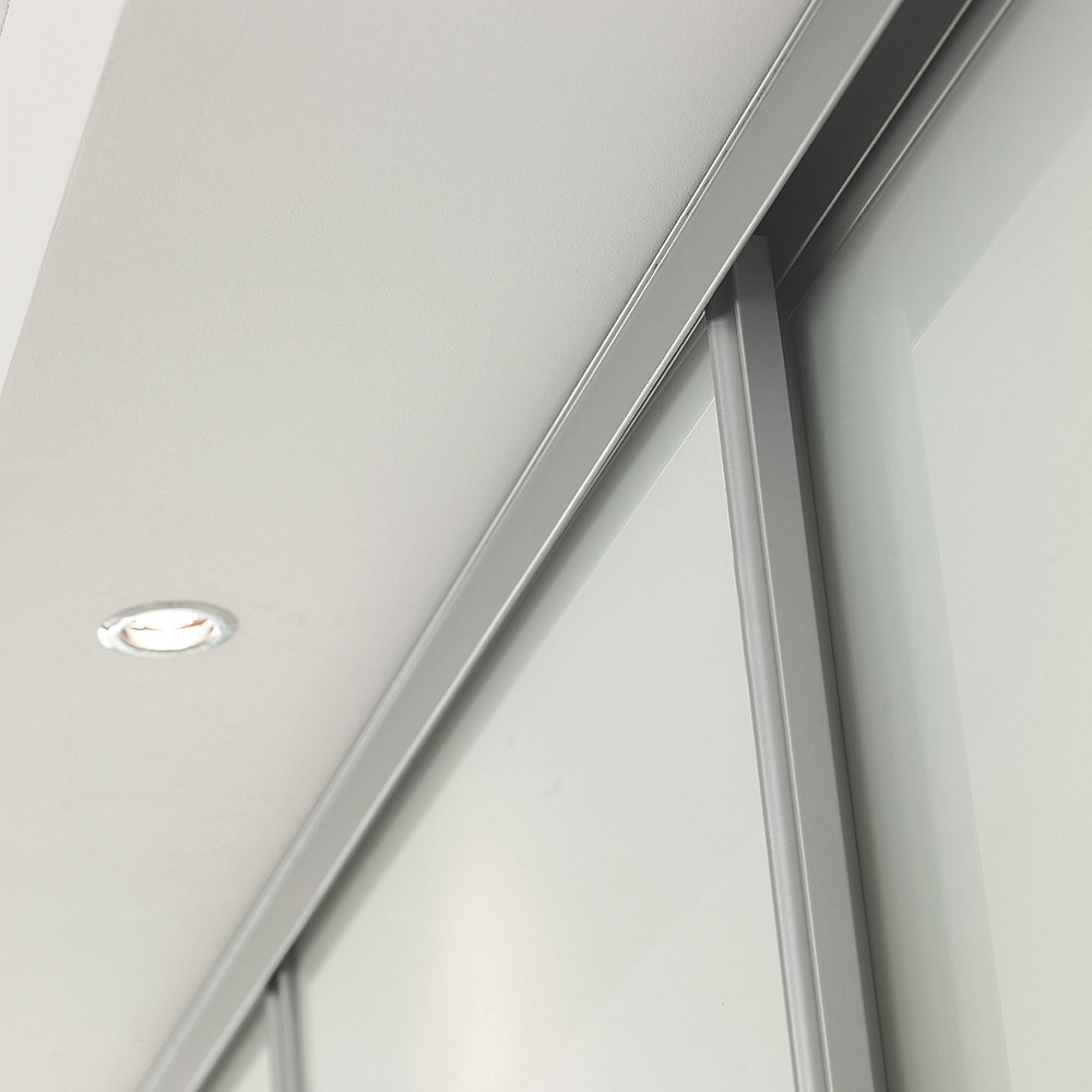 69804801.jpg Silver Framed White Glass Door detail