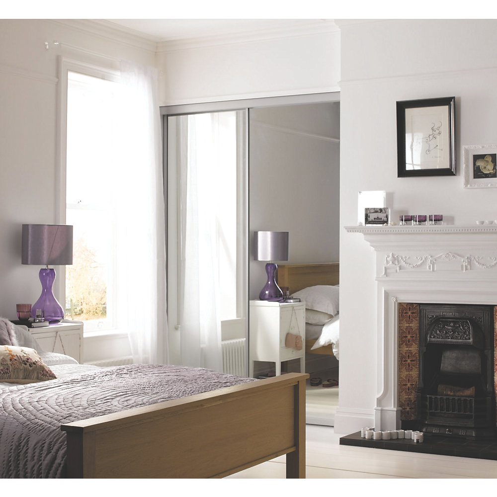 75064101.jpg 2 Silver Framed Mirror Doors