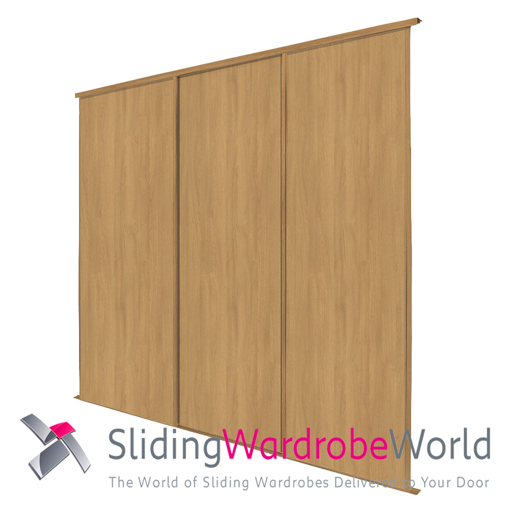 80878401.jpg 3 Oak Sliding Wardrobe Doors