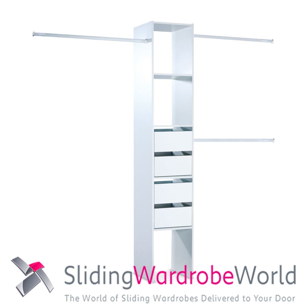 SpacePro White Interior Hanging Tower & 4 Drawers SpacePro White Interior Hanging Tower & 4 Drawers