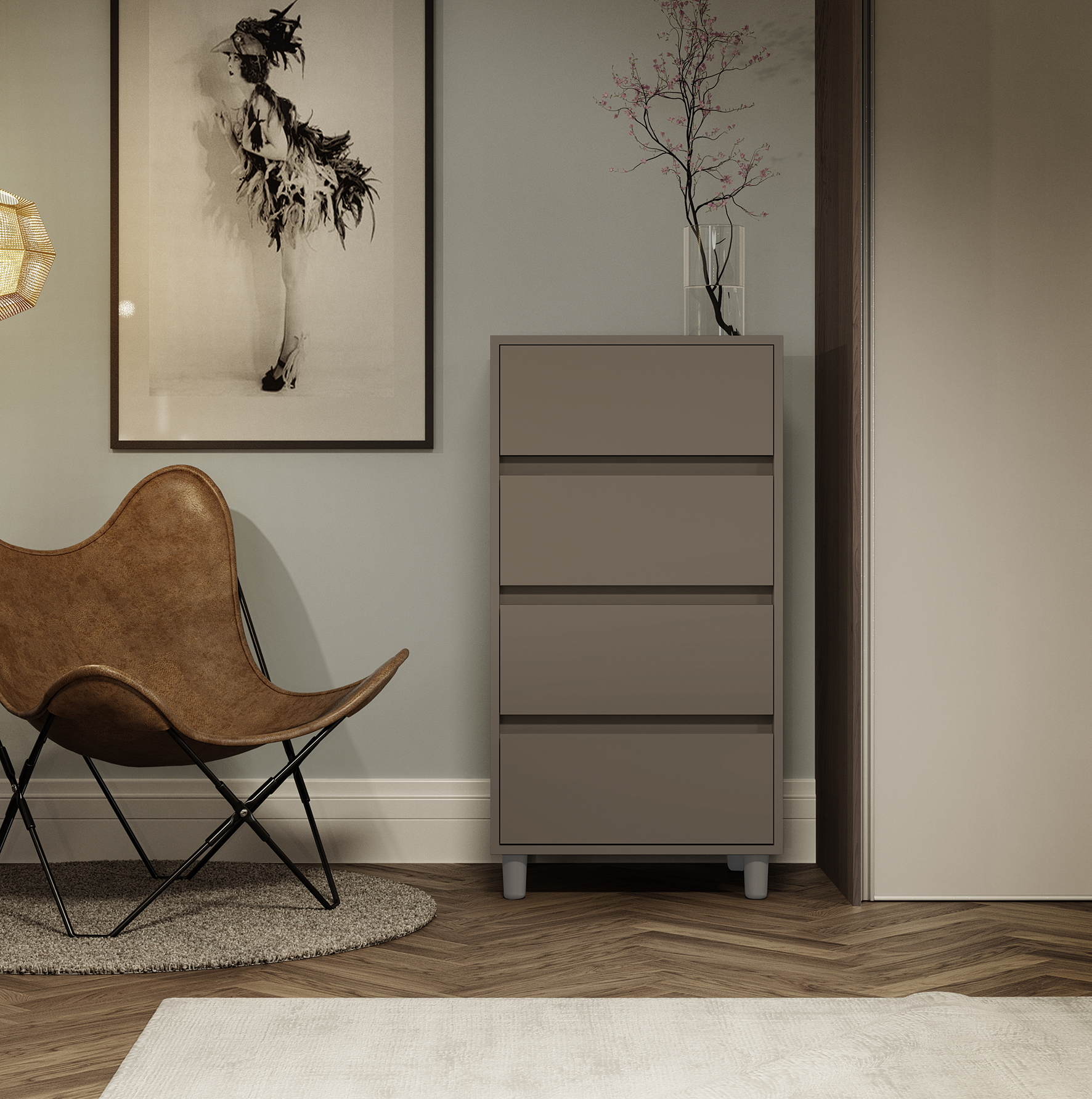 83420201.jpg SpacePro Freestanding Cabinets 4 Drawer Tallboy