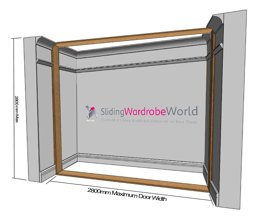 Fitting Kit with 4 x liners SpacePro Multipurpose Wall and Floor Liner for Sliding Wardrobes