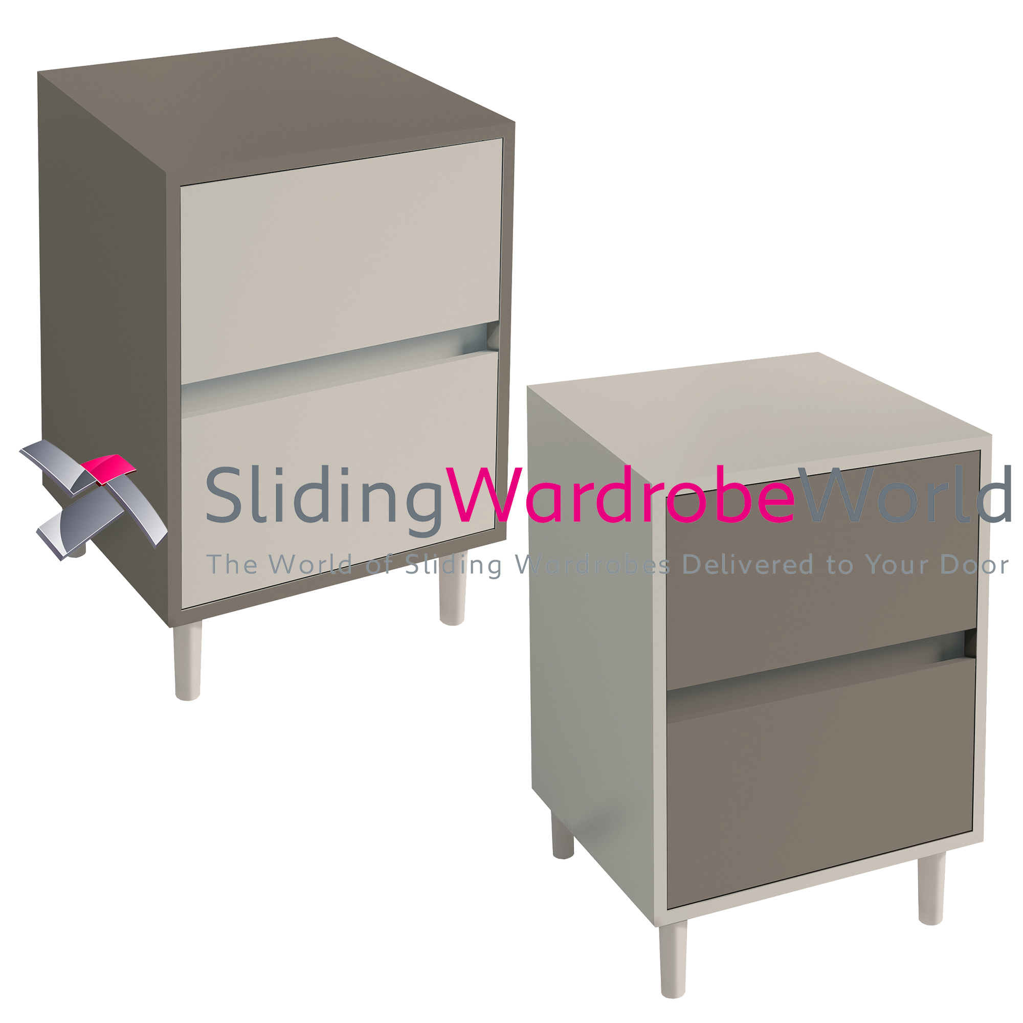 Freestanding 2 Drawer Mix and Match Freestanding 2 Drawer Mix and Match