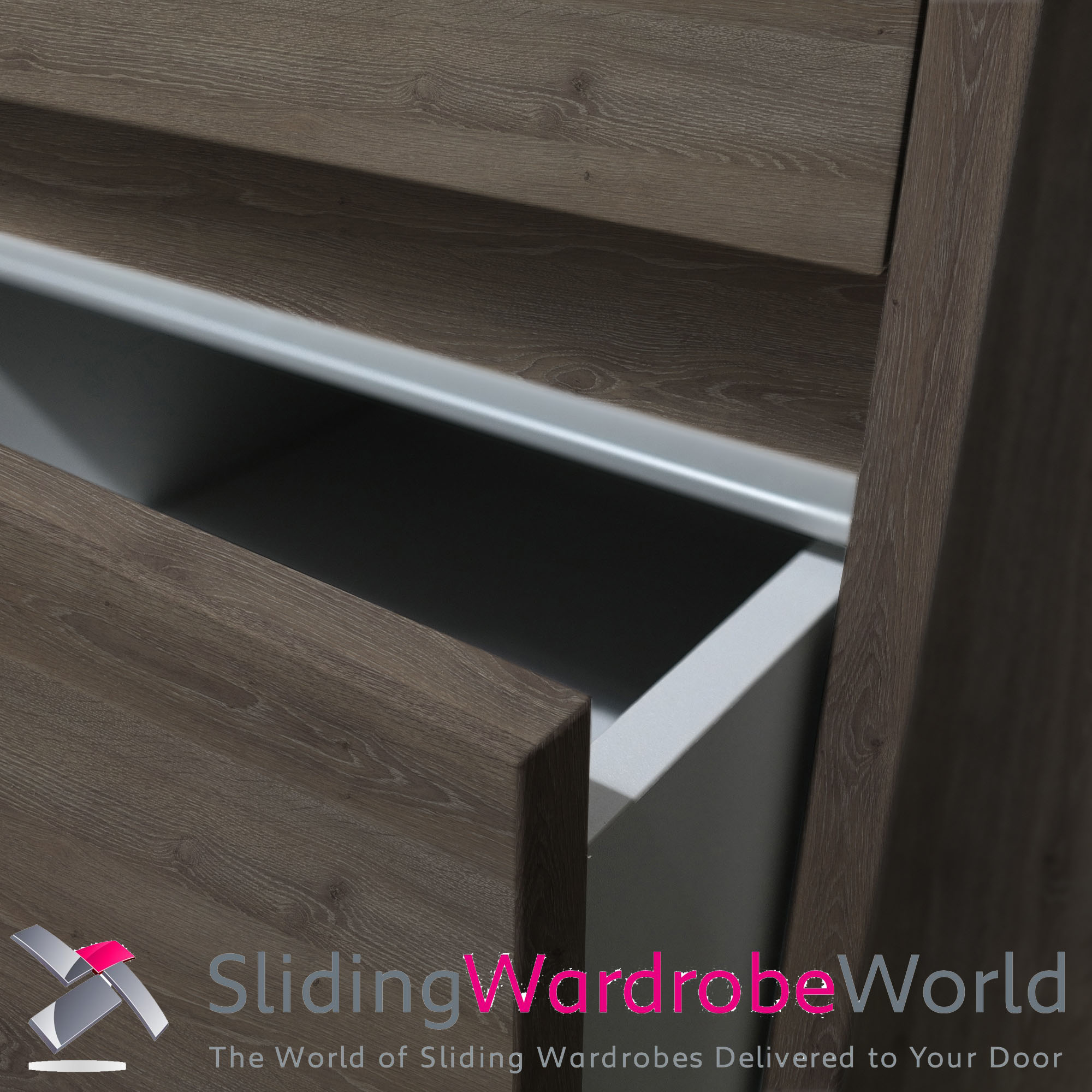TWR-3DW450-AO_4 copy Davos Oak SpacePro 3 Drawer Unit Detail