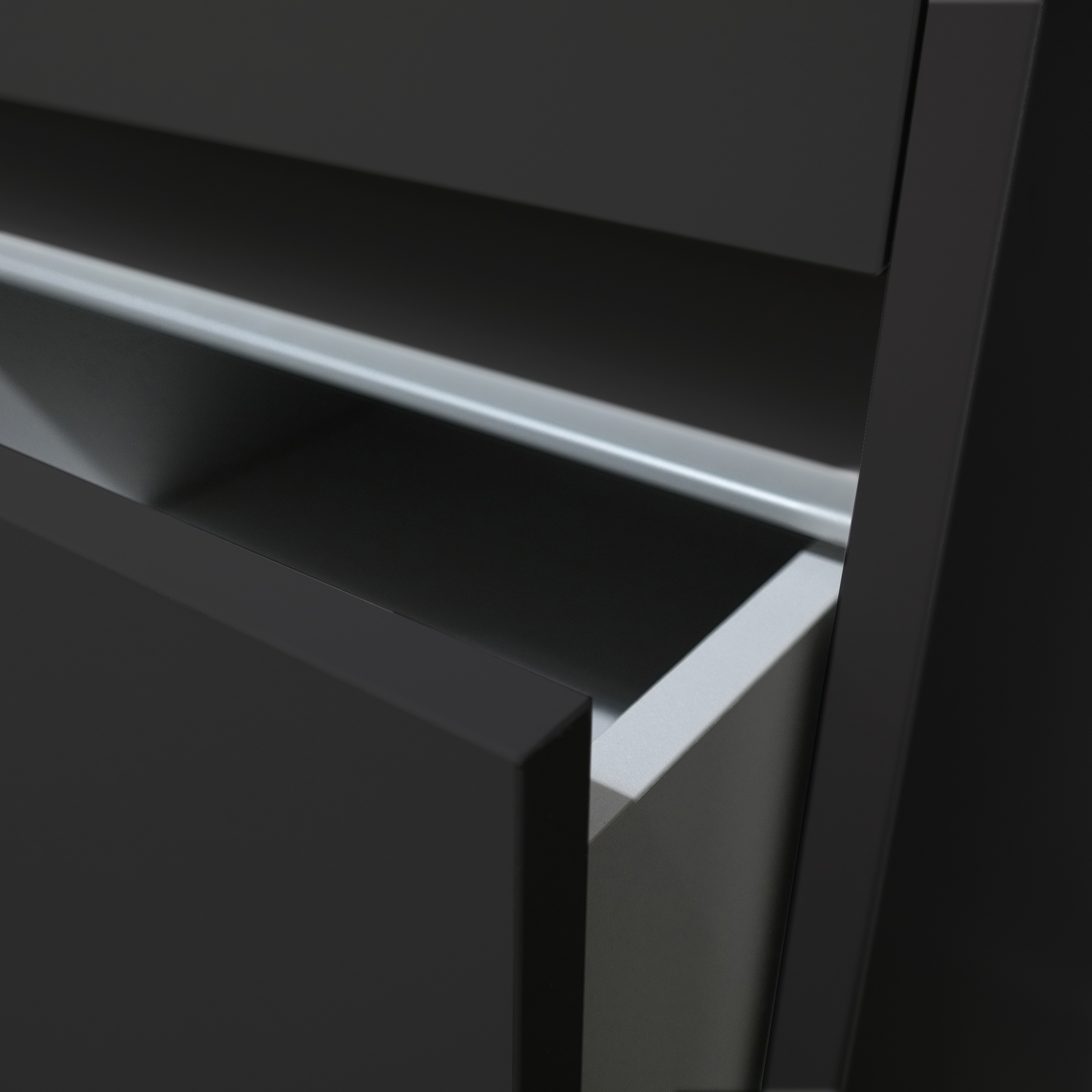 TWR-3DW450-BK_4 Black SpacePro 3 Drawer Unit Detail
