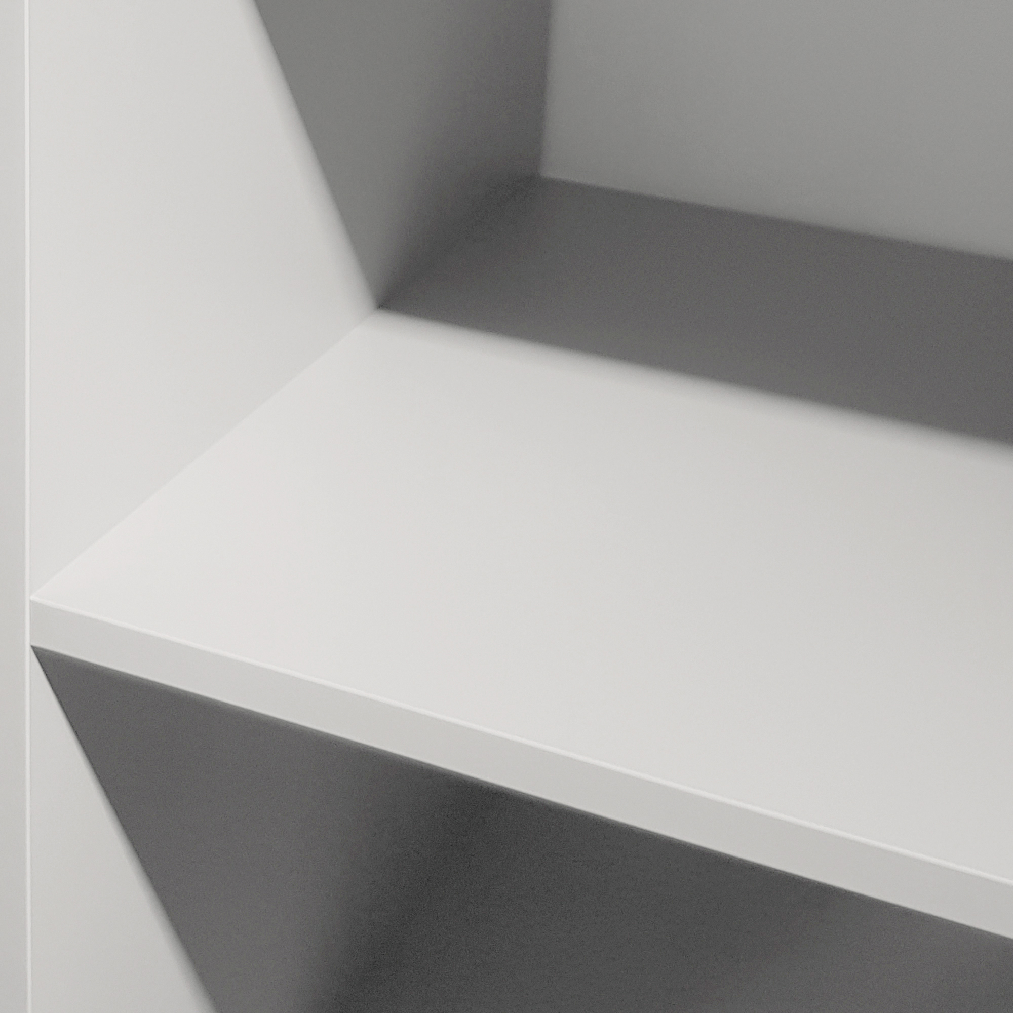 TWR-3DW450-PW_5 White SpacePro Shelf Unit Detail