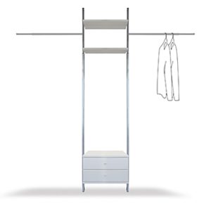 SpacePro Aura Wardrobe Kit 8 with 550mm drawer box