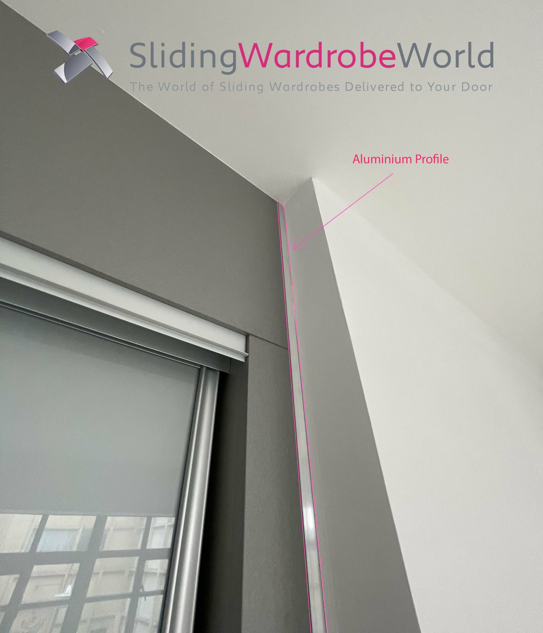 Commonfield aluminium profile copy Aluminium profile for fitting side panels to sliding wardrobe doors