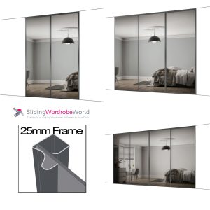 Heritage Graphite Frame Sliding Wardrobe Doors MASTER