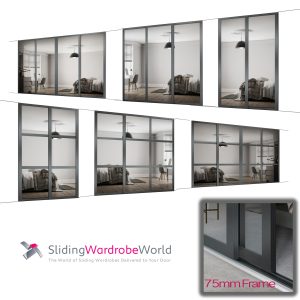 SpacePro Shaker Graphite Sliding Wardrobe Doors from Sliding Wardrobe World