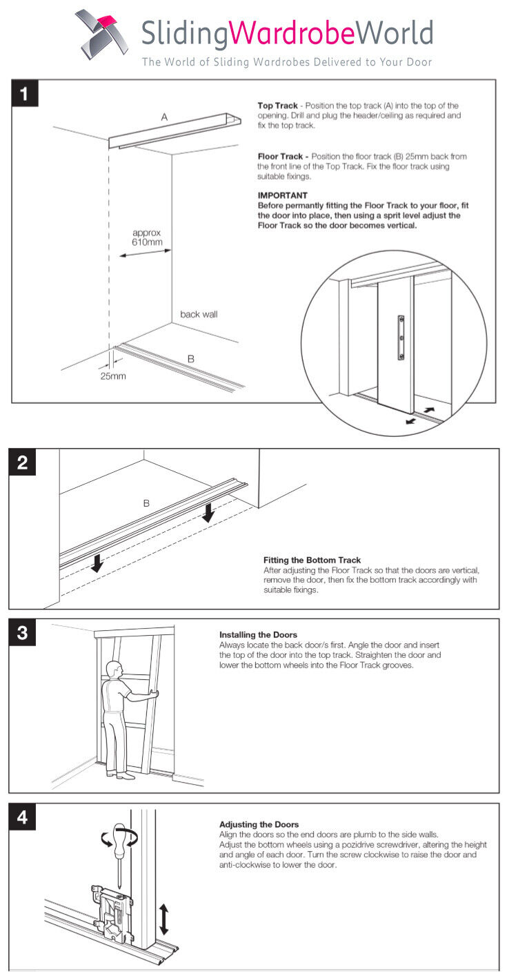 Made to Measure MIRROR Sliding Wardrobe Doors & Tracks - Choice of Frame Colours Gallery Image 3