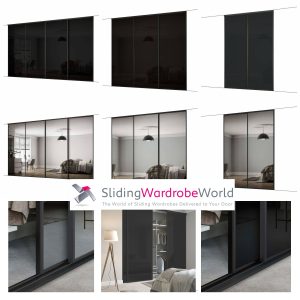 SpacePro Black Classic SpacePro Sliding Wardrobe Door Kits 2023