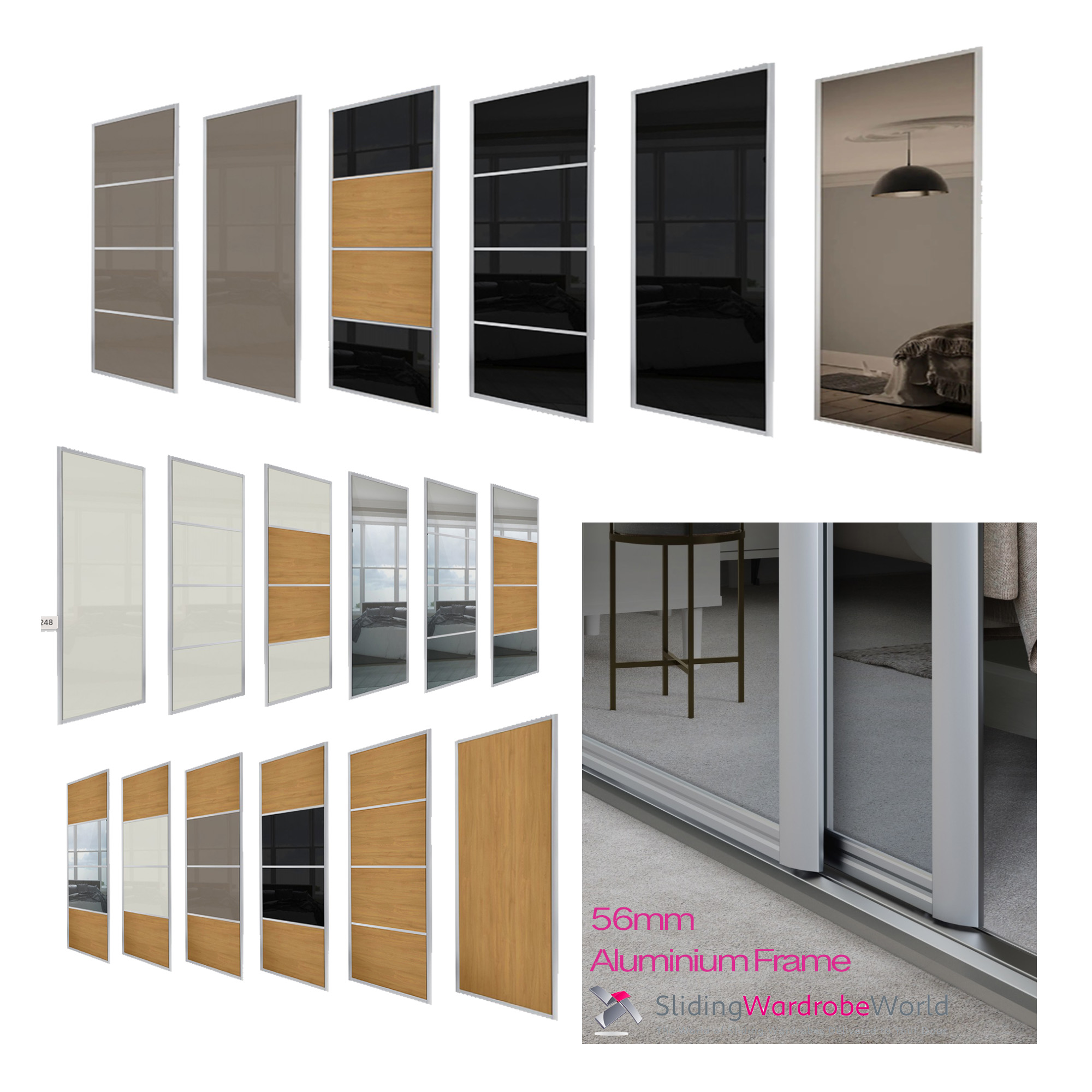 Ellipse Sliding Doors STD Master 2 Ellipse Standard Sliding Wardrobe Doors
