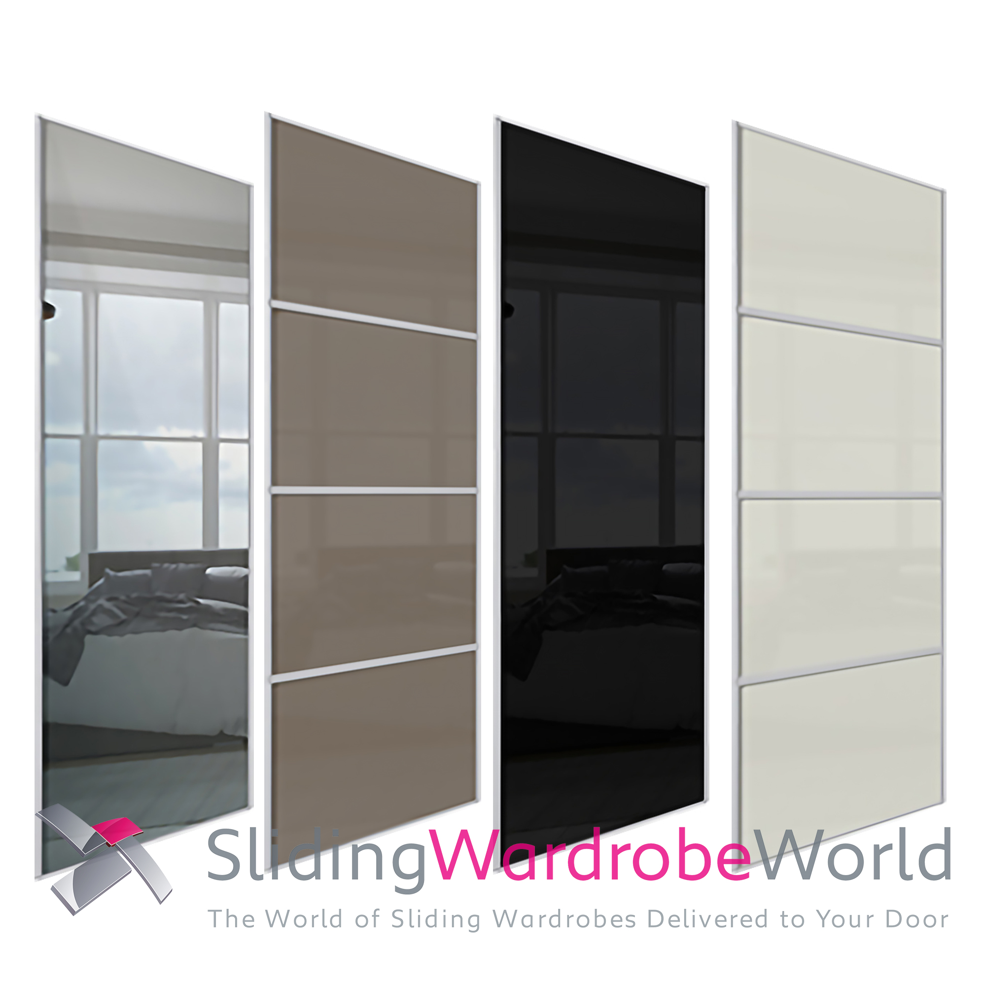 Collage of silver frame spaceport doors Collage of silver frame spaceport doors